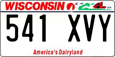 WI license plate 541XVY