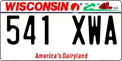 WI license plate 541XWA