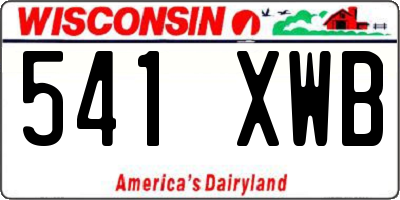 WI license plate 541XWB