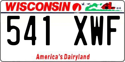 WI license plate 541XWF