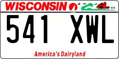 WI license plate 541XWL