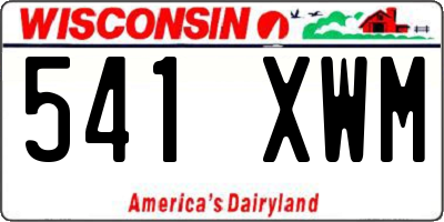 WI license plate 541XWM