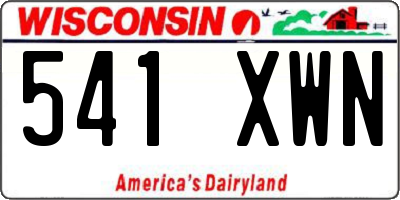 WI license plate 541XWN