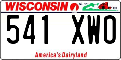 WI license plate 541XWO