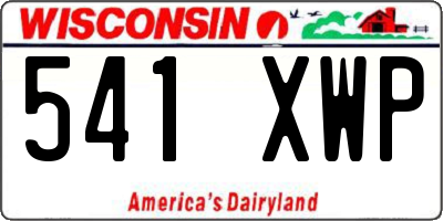 WI license plate 541XWP