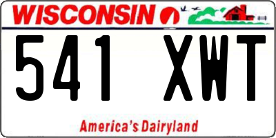 WI license plate 541XWT