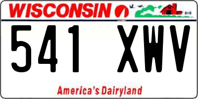 WI license plate 541XWV