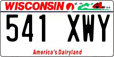 WI license plate 541XWY