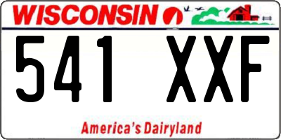 WI license plate 541XXF