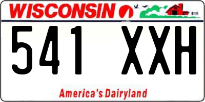 WI license plate 541XXH