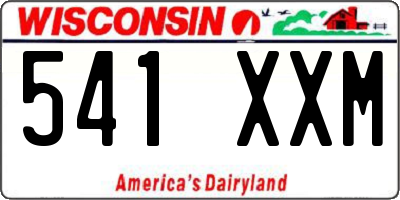 WI license plate 541XXM
