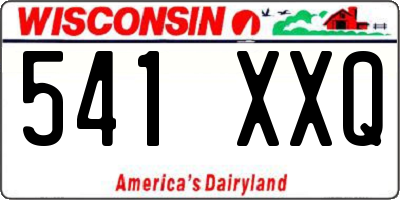 WI license plate 541XXQ
