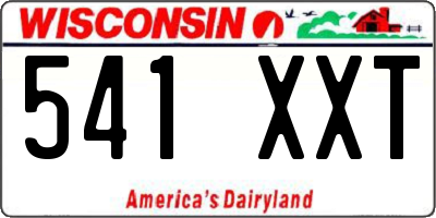 WI license plate 541XXT