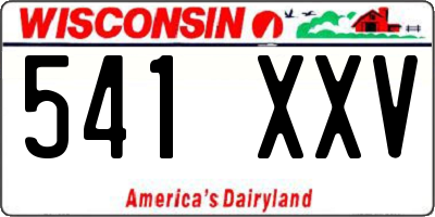 WI license plate 541XXV
