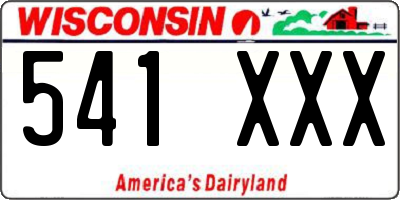 WI license plate 541XXX