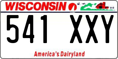 WI license plate 541XXY