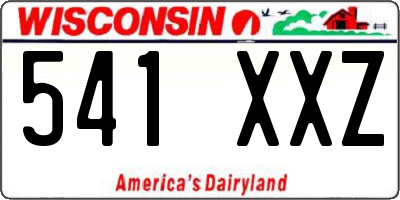 WI license plate 541XXZ