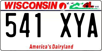 WI license plate 541XYA