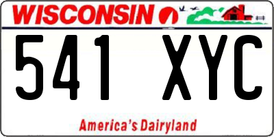 WI license plate 541XYC
