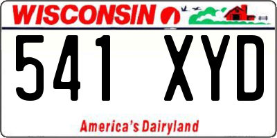 WI license plate 541XYD