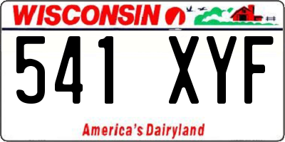 WI license plate 541XYF