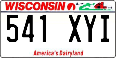 WI license plate 541XYI