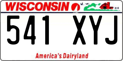 WI license plate 541XYJ