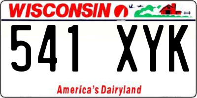 WI license plate 541XYK