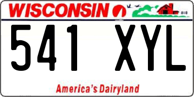 WI license plate 541XYL