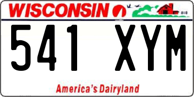 WI license plate 541XYM