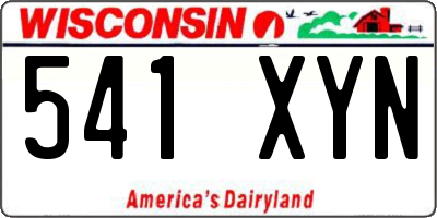 WI license plate 541XYN