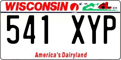 WI license plate 541XYP