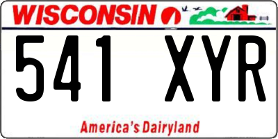 WI license plate 541XYR