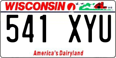 WI license plate 541XYU