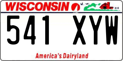 WI license plate 541XYW