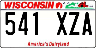 WI license plate 541XZA