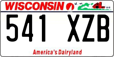 WI license plate 541XZB