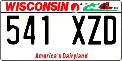 WI license plate 541XZD