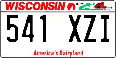 WI license plate 541XZI