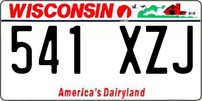 WI license plate 541XZJ