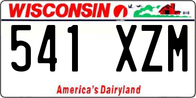 WI license plate 541XZM