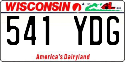 WI license plate 541YDG