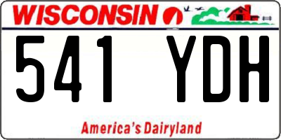 WI license plate 541YDH