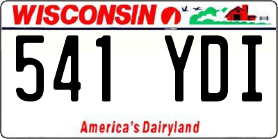 WI license plate 541YDI