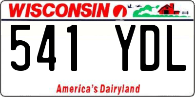 WI license plate 541YDL