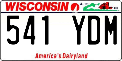 WI license plate 541YDM