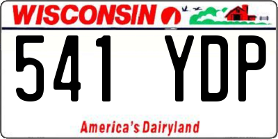 WI license plate 541YDP