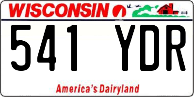 WI license plate 541YDR