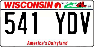 WI license plate 541YDV