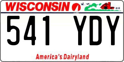 WI license plate 541YDY